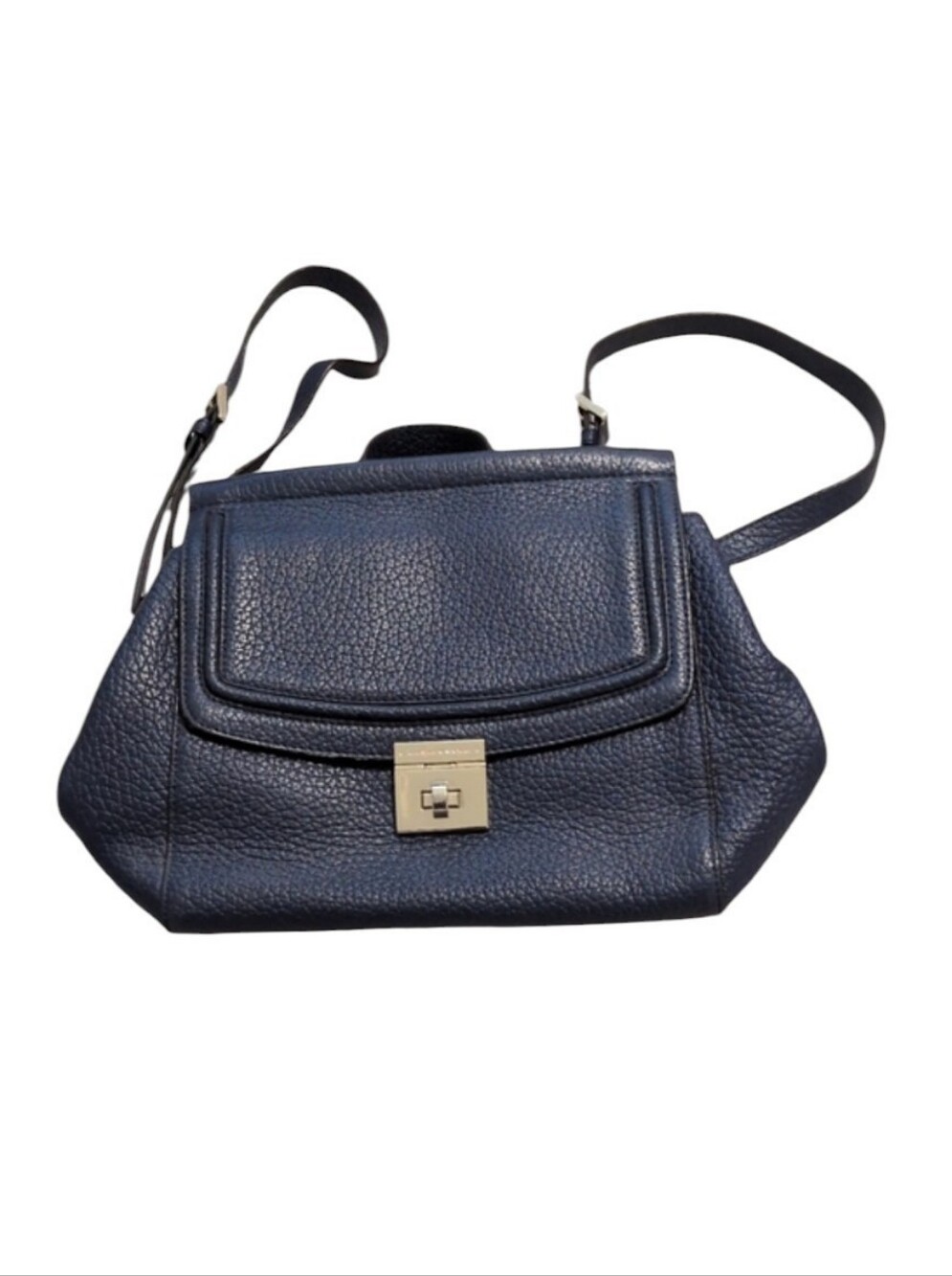 Kate Spade Pebbled Leather Bag Backapack Navy Classic Basic Purse